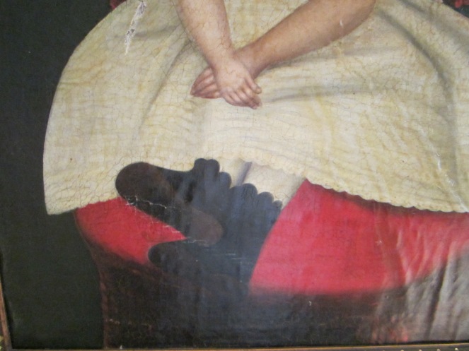 Another style of boots that Izannah Walker painted on her dolls were scallop top, side button boots like these, shown in a c.1870-1880's portrait.