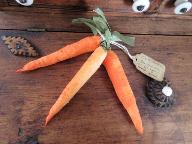 Handmade Spun Cotton Carrots